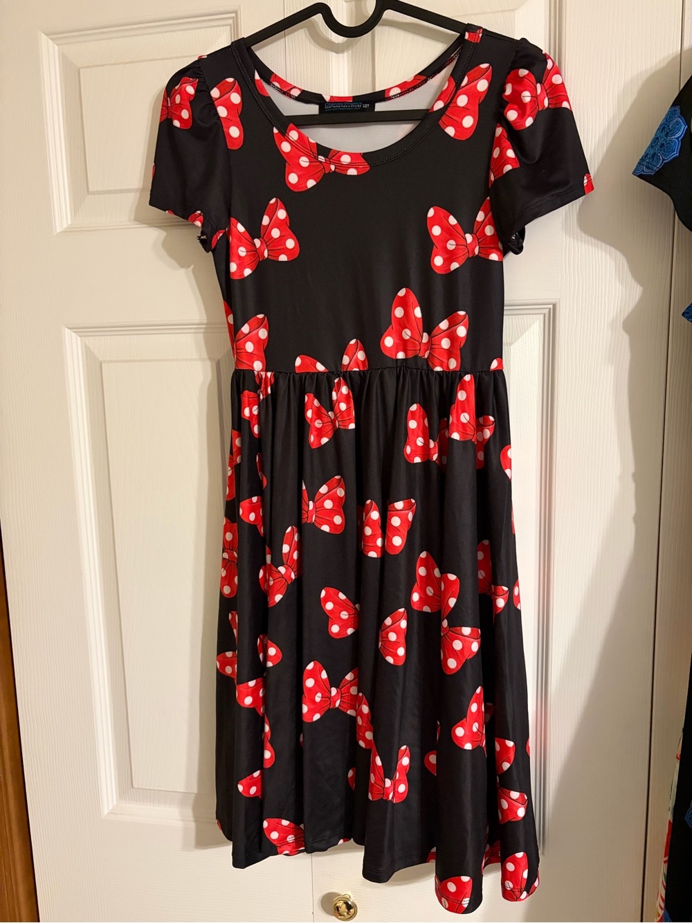Charlie’s Project Girls Black Dress with Red/white Polka Dot Bows